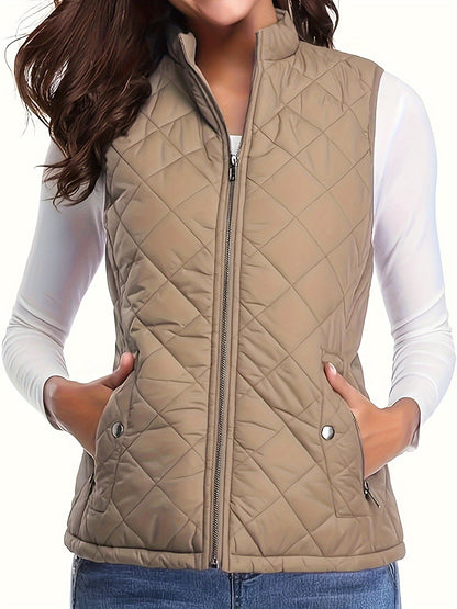 Gilet Matelassé Léger Femme Sans Manches