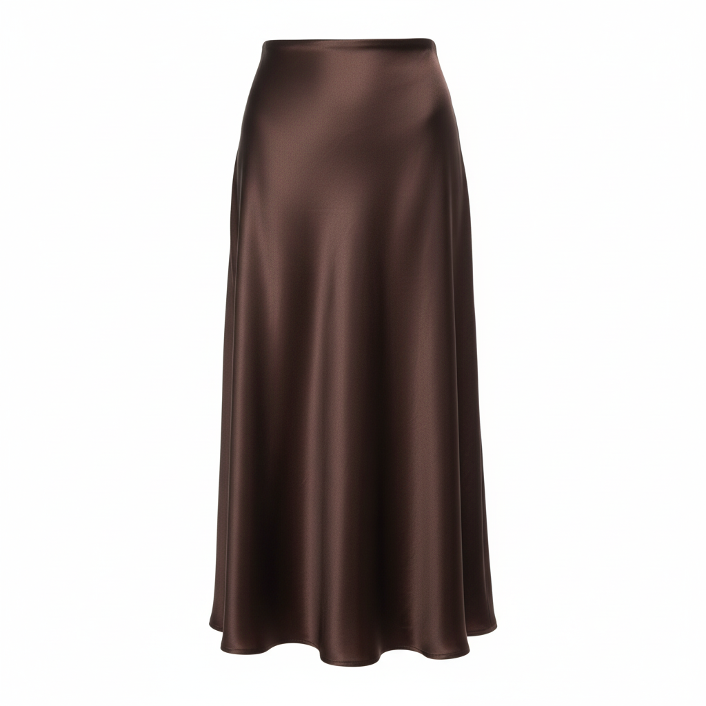 Jupes midi satinée