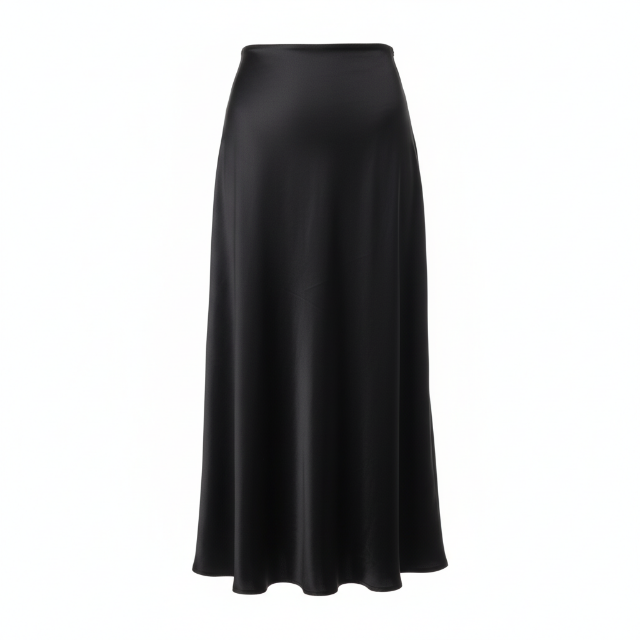 Jupes midi satinée