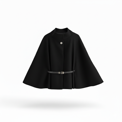 Poncho élégant ceinturé