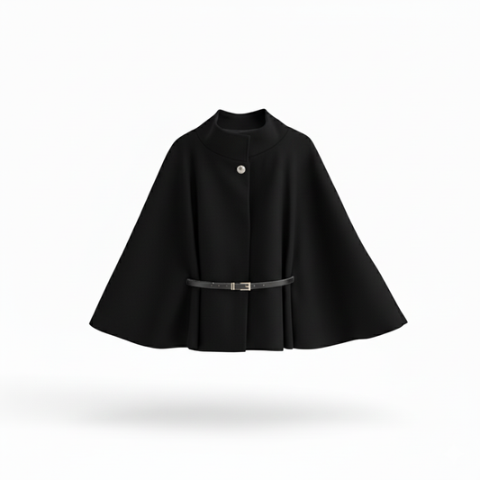 Poncho élégant ceinturé