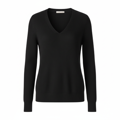 Pull col V en maille