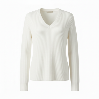 Pull col V en maille