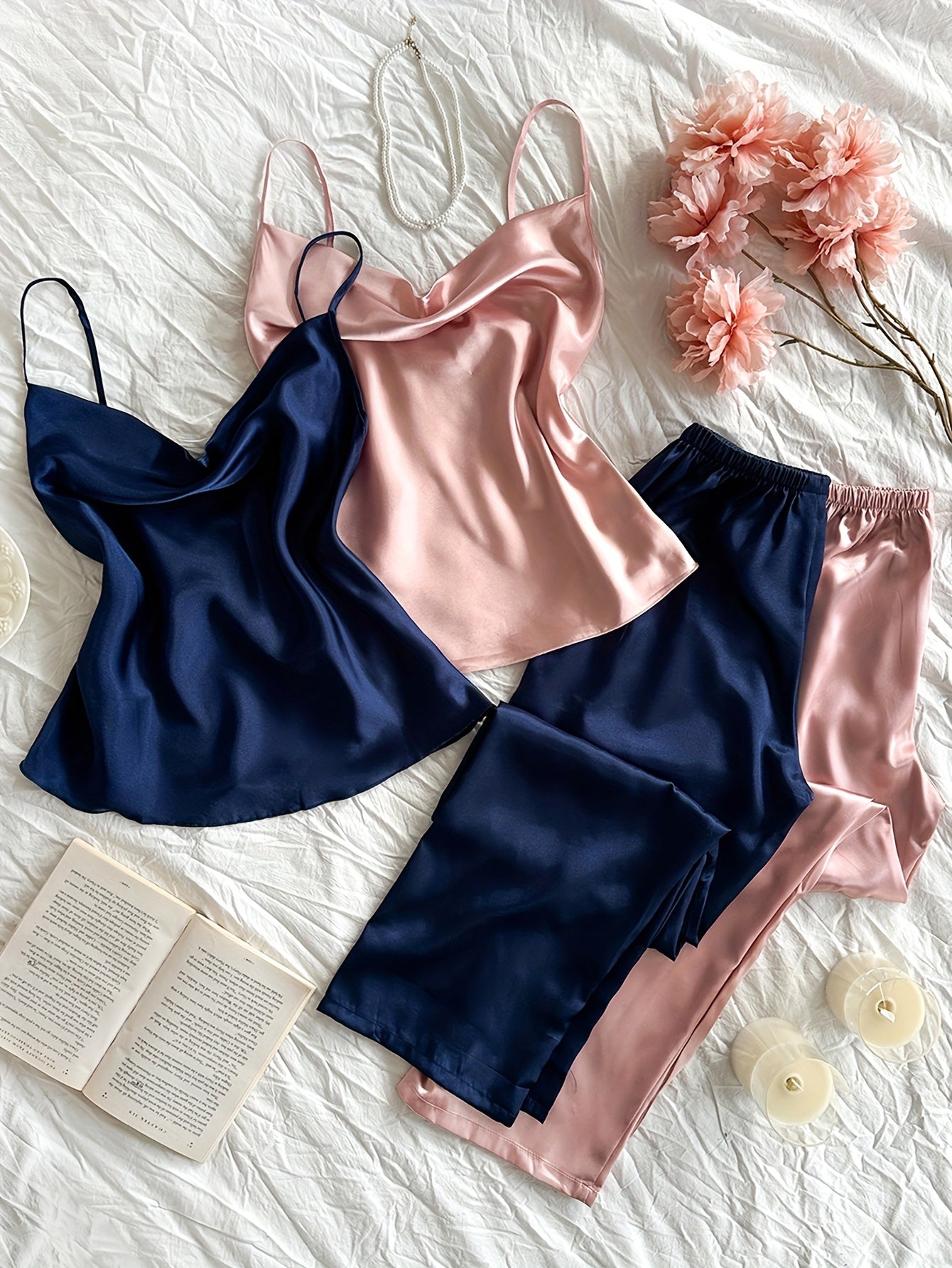 Ensemble pyjama long 4 pièces