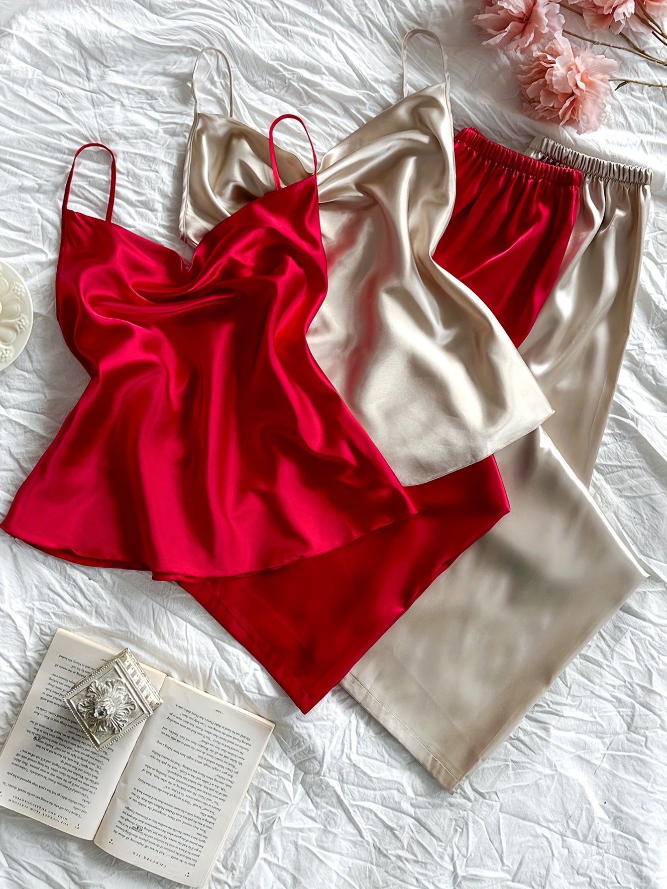 Ensemble pyjama long 4 pièces