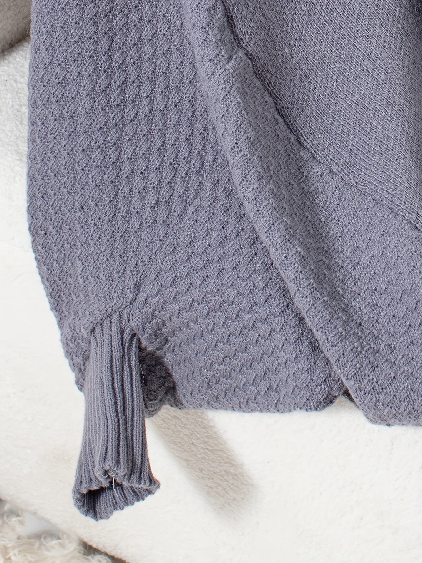 Châle à col en fausse fourrure