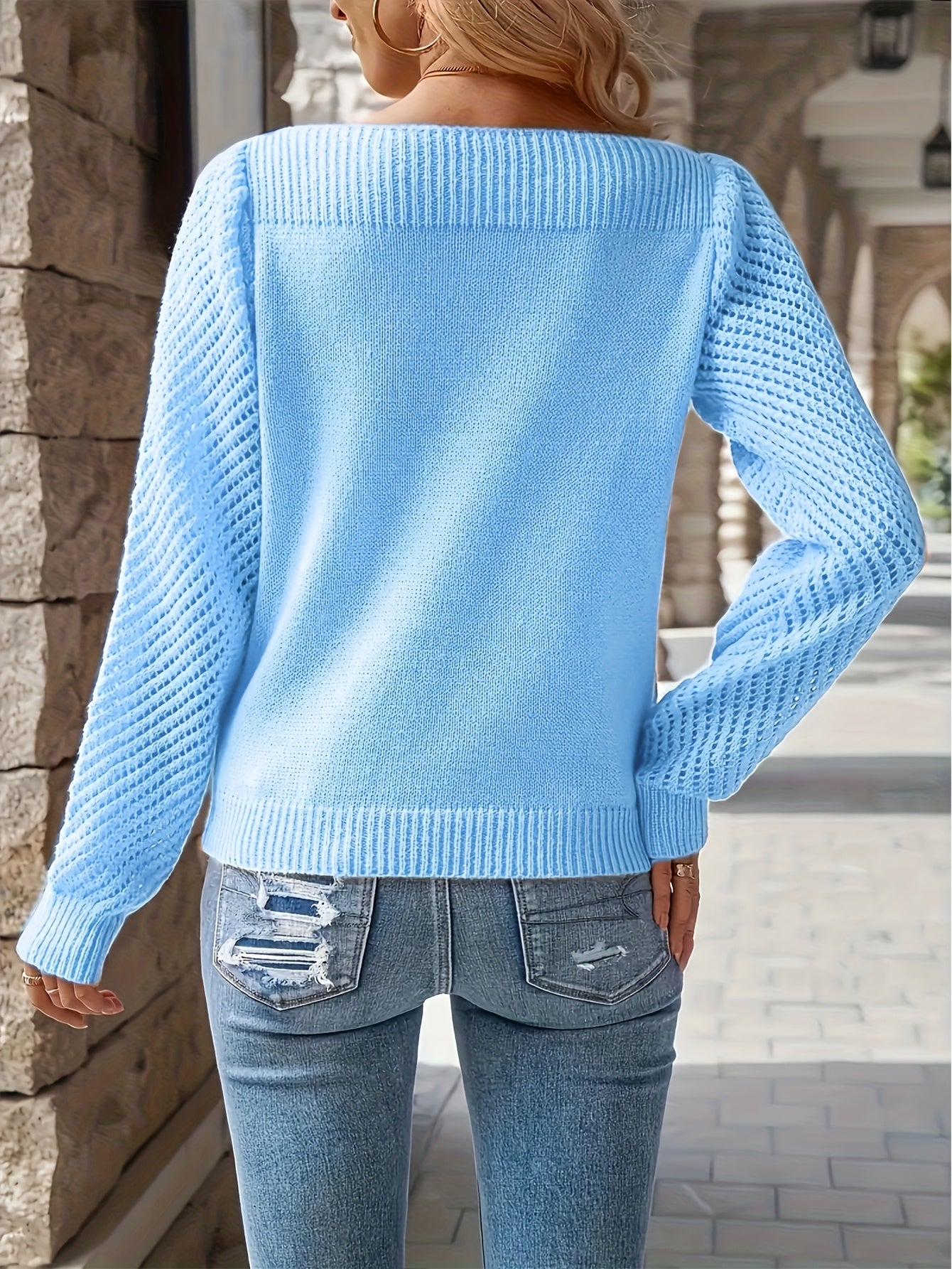 Pull Basique Femme en Maille Côtelée Douce