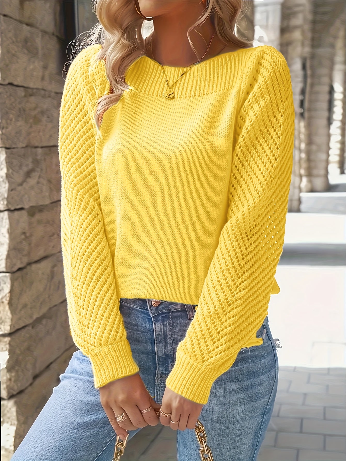 Pull Basique Femme en Maille Côtelée Douce