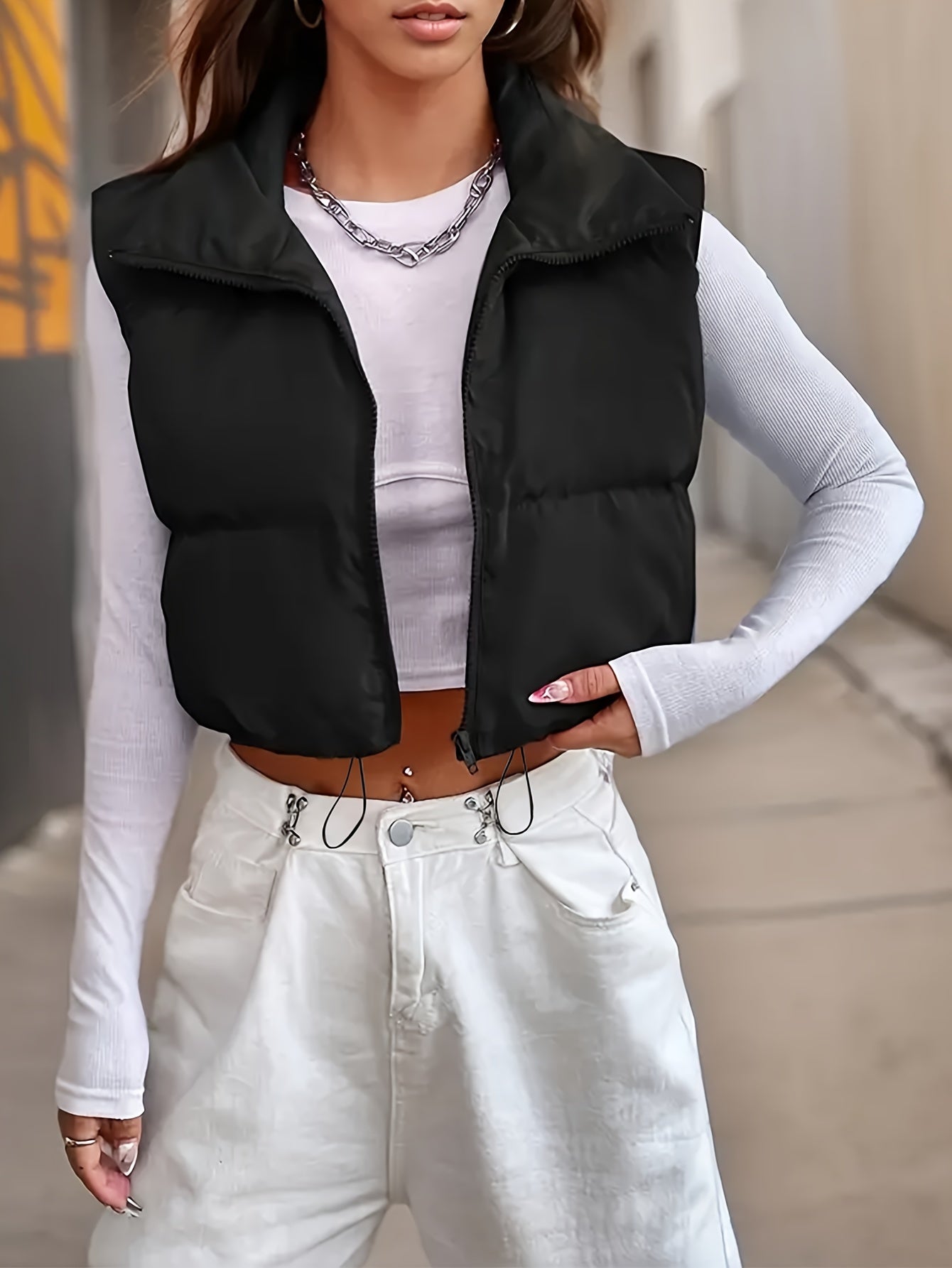 Gilet Doudoune Femme Zippé & Matelassé