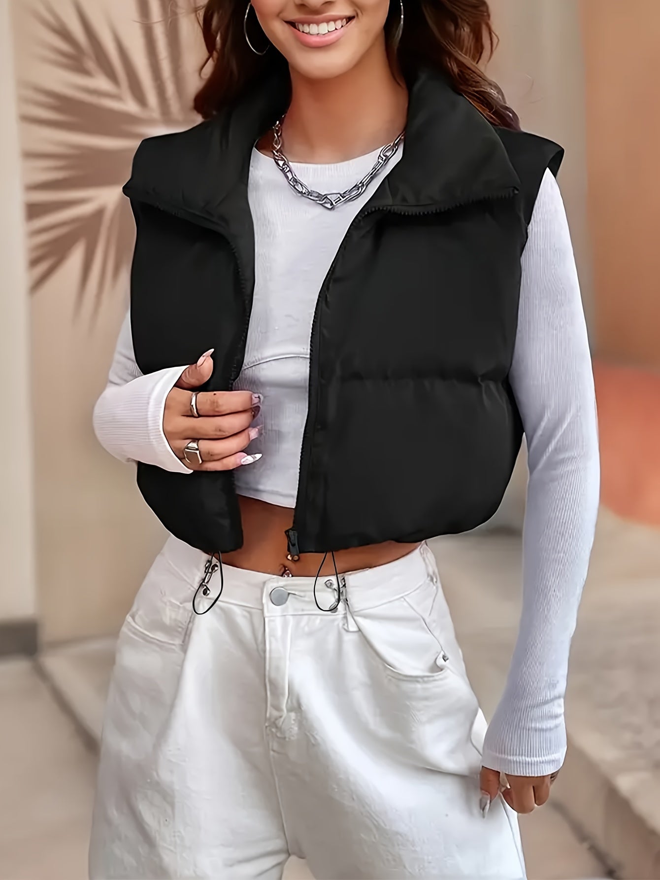 Gilet Doudoune Femme Zippé & Matelassé