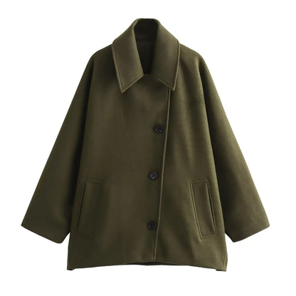 Manteau Court Ample Femme Oversize