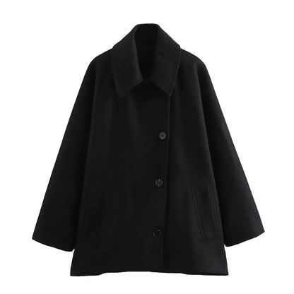Manteau Court Ample Femme Oversize