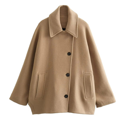 Manteau Court Ample Femme Oversize