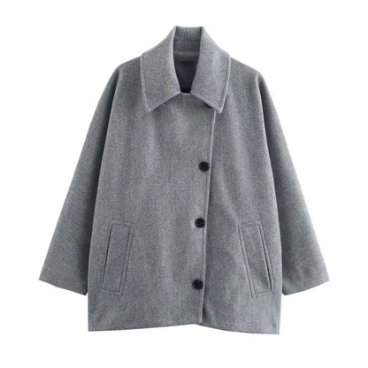 Manteau Court Ample Femme Oversize